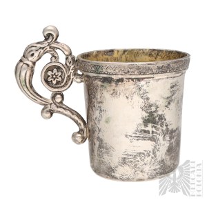 [MALCZ/SILVER 0.750] - Poland (Kingdom of Poland) - 19th century - Karol Filip Malcz - Silver Cup with Floral Ornament