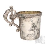 [MALCZ/SILVER 0.750] - Poland (Kingdom of Poland) - 19th century - Karol Filip Malcz - Silver Cup with Floral Ornament