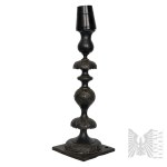 [SILVER] - Warsaw, 1860 - Silver Neo-Baroque Candlestick, Walerian Kostrzębski, 84 Fine Silver (875/1000), Varsaviana, Lighting. Candlestick,