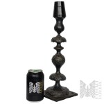 [SILVER] - Warsaw, 1860 - Silver Neo-Baroque Candlestick, Walerian Kostrzębski, 84 Fine Silver (875/1000), Varsaviana, Lighting. Candlestick,