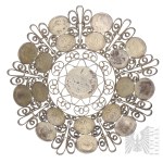 [SILVER] Second Polish Republic - Filigree Basket Made of Silver Circulating Coins - Numismatics, 2 zł, 10 zł, Polonia, Coin Art