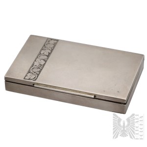 [ART DECO/ 0.800 SILVER] - Poland - Second Polish Republic - Interwar-era Box for Tablets/Pills