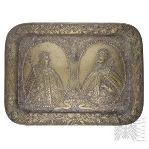 La Polonia nel XIX secolo - Sigismondo III e Anna d'Asburgo - Vassoio patriottico, SOVRANI DELLA POLONIA, RINASCIMENTO, BAROCCO, AQUILA BIANCA