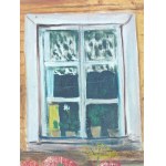Jancenty Wójcik (1940–2018) – Poland – 20th century – “Window,” Oil on Canvas, ABSTRACT ART