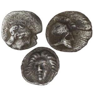 Greece - Ephesos, Kyzikos, AR tetartemorion 500-550 BC - LOT - 3 pcs