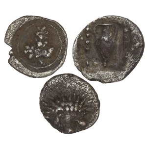Greece - Ephesos, Kyzikos, AR tetartemorion 500-550 BC - LOT - 3 pcs