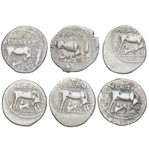 Greece - Illyria, Apollonia, Drachm ca. 229 BC - LOT - 6 pcs