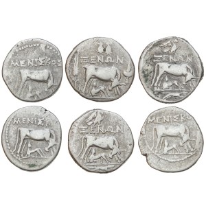 Greece - Illyria, Apollonia, Drachm ca. 229 BC - LOT - 6 pcs