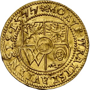 Rudolph II. (1576 - 1612) Ducat 1577 Breslau