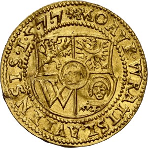 Rudolph II. (1576 - 1612) Ducat 1577 Breslau