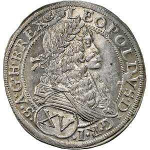 Leopold I. (1657-1705) XV Kreuzer 1674 Pressburg