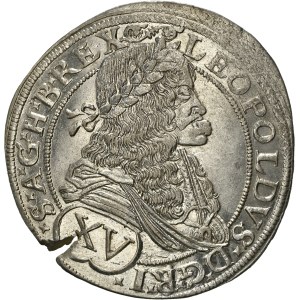 Leopold I. (1657-1705) XV Kreuzer 1675 Pressburg