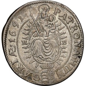Leopold I. (1657-1705) XV Kreuzer 1691 KB