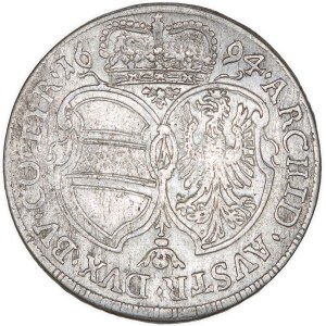 Leopold I. (1657-1705) XV Kreuzer 1694 Hall
