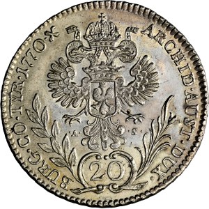 Maria Theresia (1740-1780) 20 Kreuzer 1770 A-S