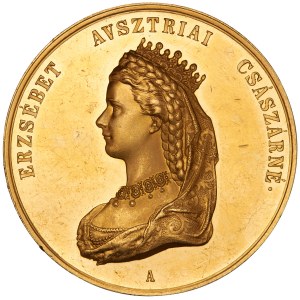 Franz Joseph I. (1848–1916) Krönungs-Goldmedaille 1867 A