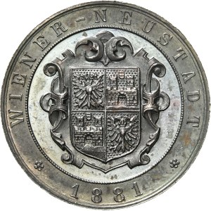 Franz Joseph I. (1848–1916) Silbermedaille beim ersten Niederösterreichischen Schießfest, 1881