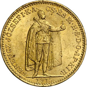 Franciszek Józef I (1848–1916) 20 koron z 1915 r. KB