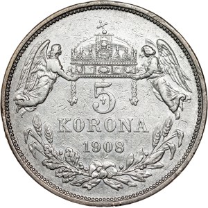 Franz Joseph I. (1848-1916) 5 Korona 1908 KB