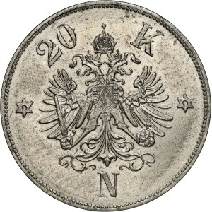 Franciszek Józef I (1848–1916) Monety o nominale 20 koron, 1915 r., N