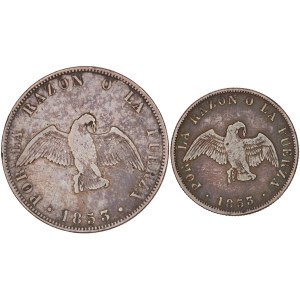 Chile - 1953 50 and 1955 20 Centavos LOT