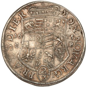 Anhalt-Zerbst. Carl Wilhelm (1667-1718) 2/3 Thaler 1676