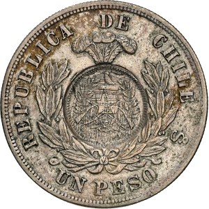 Guatemala - Chile. Peso, 1894 Countermark