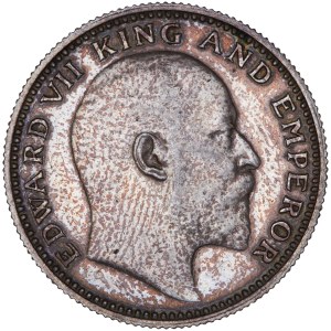 India - Edward VII. 1/2 Rupee, 1908-(C)