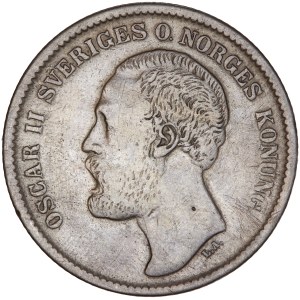 Norway - Oscar II, 2 Kronor, 1876