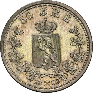 Norway - Oscar II, 50 Ore 1893