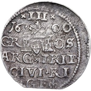 Poland - Sigismund III Vasa Groschen (Trojak) 1600 Riga