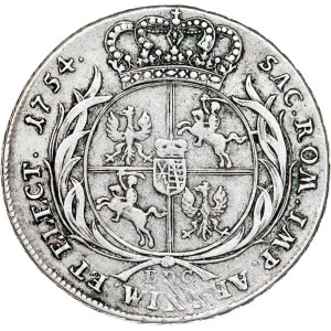 Friedrich August II, 1/2 Thaler 1754 EDC