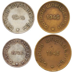 Spitsbergen - Arktikugol - 10, 15, 20 e 50 copechi 1946