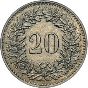 Switzerland - 20 Rappen 1858 B