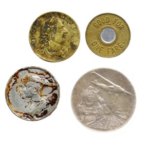 World - Medal, token, jeton LOT - 4 pcs