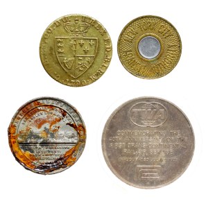 World - Medal, token, jeton LOT - 4 pcs
