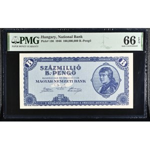 HONGRIE 100 MILLIONS DE Szazmillio B-PENGO (100 quintillions) 1946