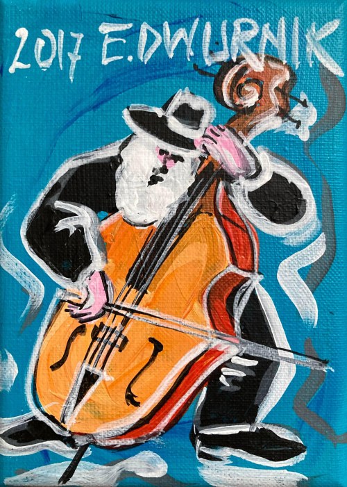 Edward Dwurnik (1943 - 2018), Kontrabasista, 2017