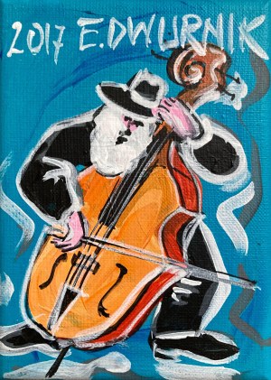 Edward Dwurnik (1943 - 2018), Kontrabasista, 2017