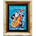 Edward Dwurnik (1943–2018), Double Bassist, 2017