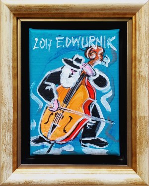 Edward Dwurnik (1943 - 2018), Kontrabasista, 2017