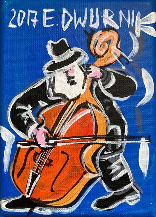 Edward Dwurnik (1943 - 2018), Kontrabasista, 2017