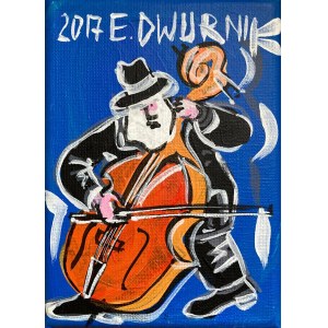 Edward Dwurnik (1943–2018), Double Bassist, 2017