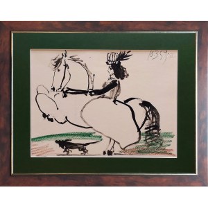 Pablo Picasso (1881–1973), *Jacqueline on Horseback XI*, from the series *Toros y Toreros*, 1961