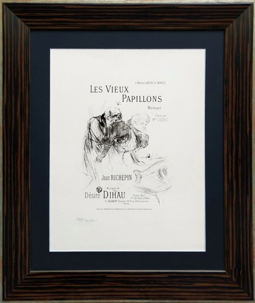 Henri de Toulouse-Lautrec (1864 - 1901), ‘’Les Vieux papillons’’ z portfolio “Quatorze lithographies originales pour illustrer des chansons”, 1978