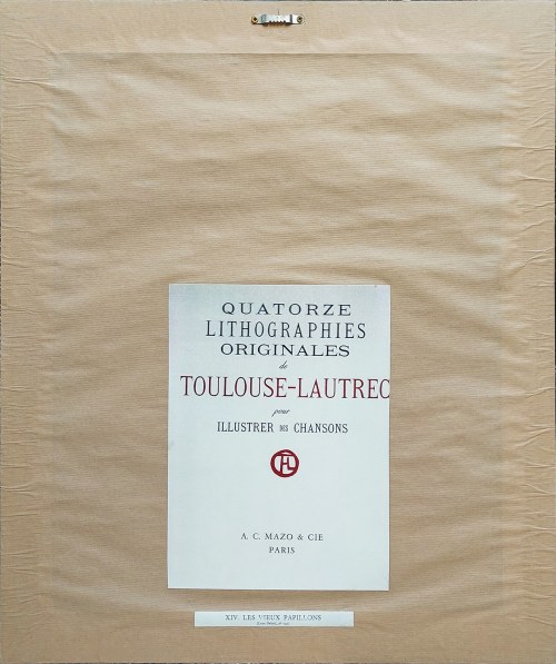 Henri de Toulouse-Lautrec (1864 - 1901), ‘’Les Vieux papillons’’ z portfolio “Quatorze lithographies originales pour illustrer des chansons”, 1978
