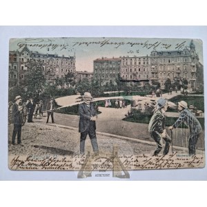 Katowice, Kattowitz, Blucher Square, collage,