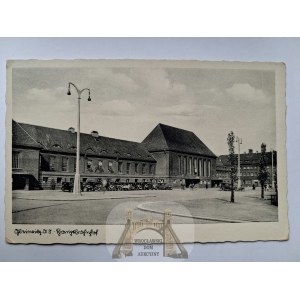 Gliwice, Gleiwitz, dworzec, ok. 1940