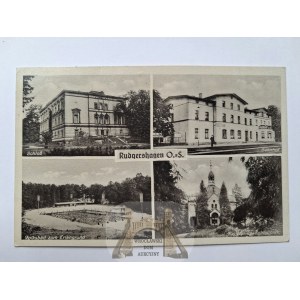 Rudziniec near Gliwice, palace, train station, park, swimming pool, ca. 1942