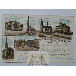 Bytom, Beuthen, lithograph, 1898